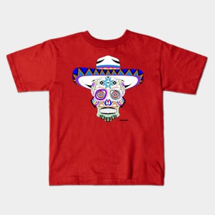 calavera cowboy, mariachi ecopop Kids T-Shirt